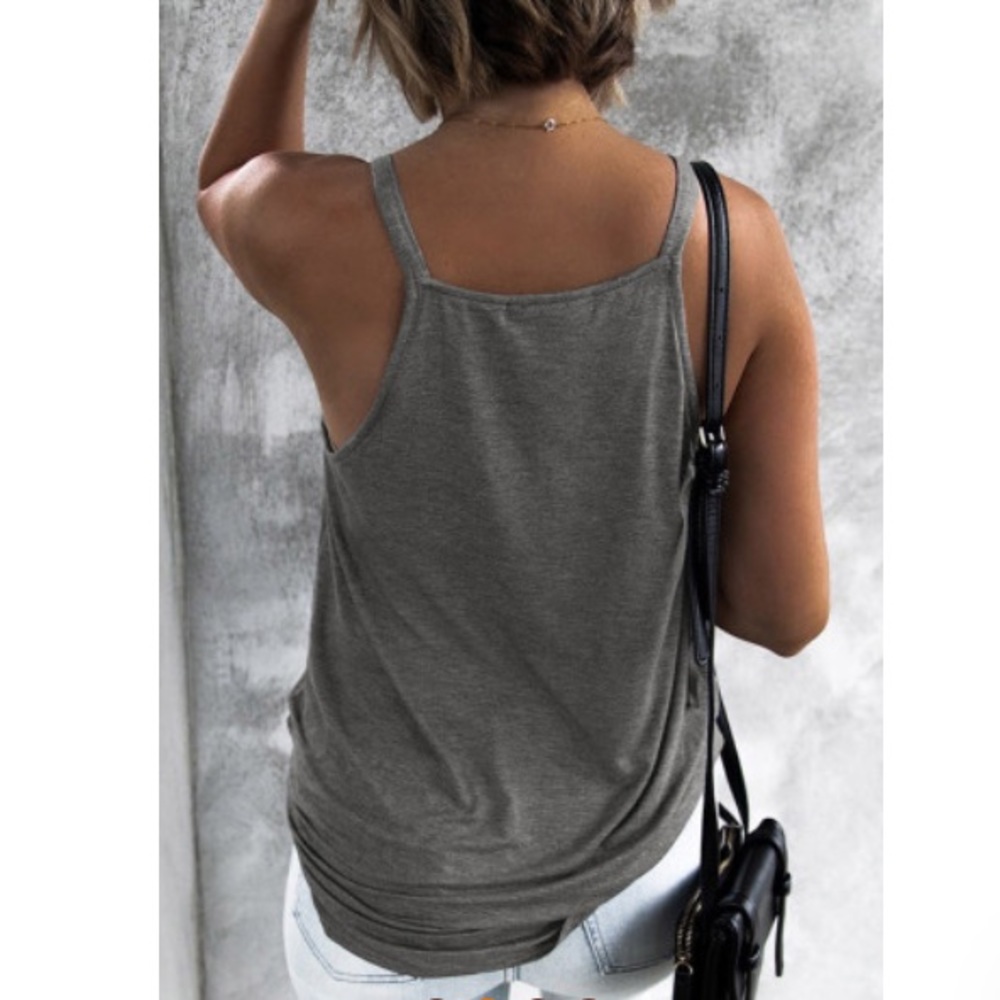 Wrap Front Tank Top - Picture 2 of 3